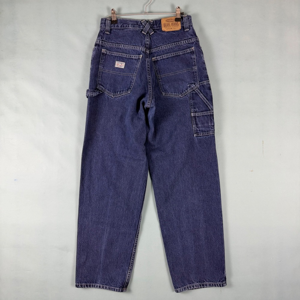 Vintage 90s Y2K Old Navy Mens 28x30 Blue Baggy Carpenter Jeans Skater Work